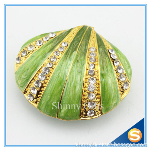Pewter wholesale shell shape custom metal jewelry box